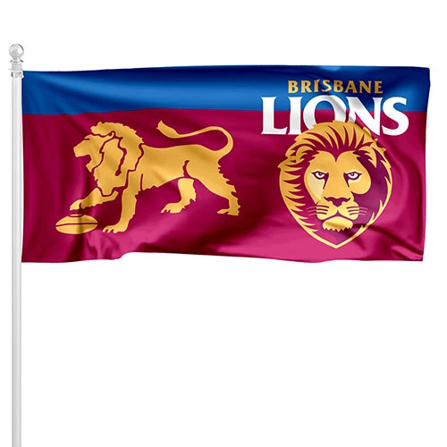 Brisbane Lions AFL Flag Pole Flag 180 by 90cms! LE