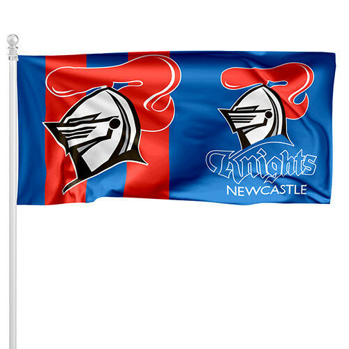 Newcastle Knights NRL New Logo Style Flag Pole Flag 90 cm by 180cm!