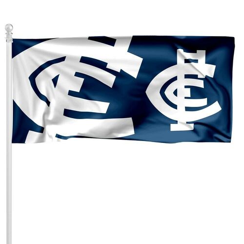 Carlton Blues AFL Flag Pole Flag 180 by 90cm! LE NEW LOGO