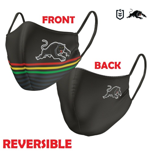Penrith Panthers NRL Adults Large Reversible Washable Face Mask