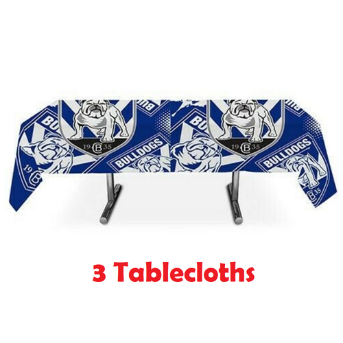 Canterbury Bulldogs NRL Birthday Party Table Cover Tablecover Tablecloth (3 Pack)