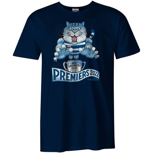 Geelong Cats AFL 2022 Premiership Mark Knight T Shirt Sizes S-3XL! 