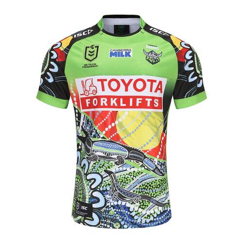 Canberra Raiders NRL ISC Indigenous Jersey Sizes S-5XL! T3