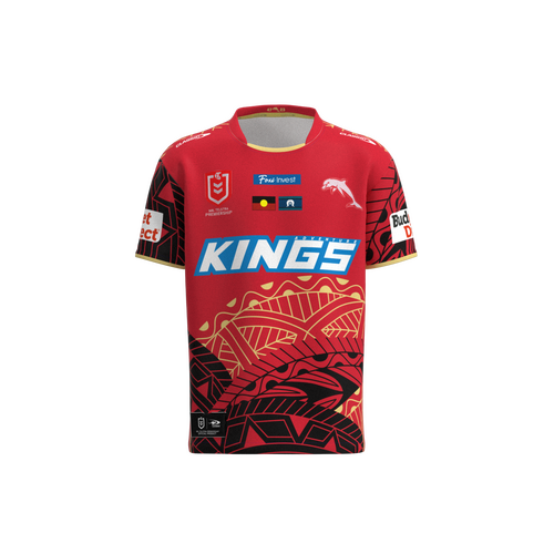 Redcliffe Dolphins NRL 2023 Classic Indigenous Jersey Kids Sizes 6-14!