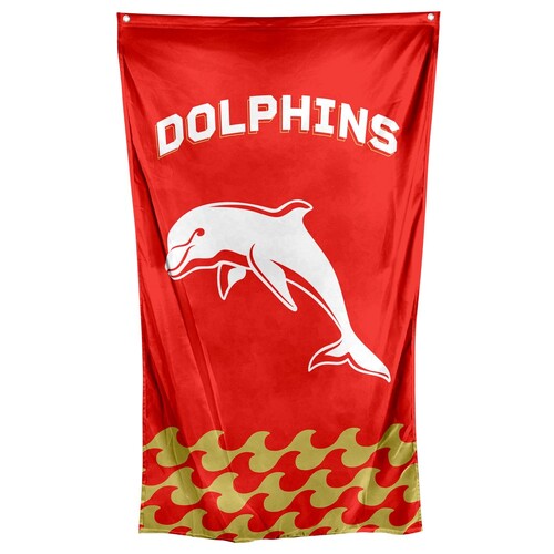 Redcliffe Dolphins NRL Cape Wall Flag 90 by 150cm (NO STICK/POLE)