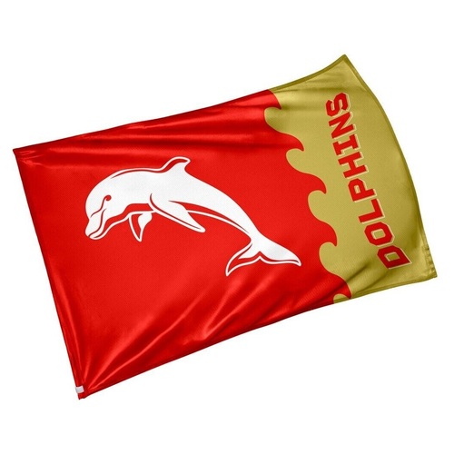 Official NRL Redcliffe Dolphins Game Day Flag 60 x 90 cm (NO STICK/FLAG POLE)