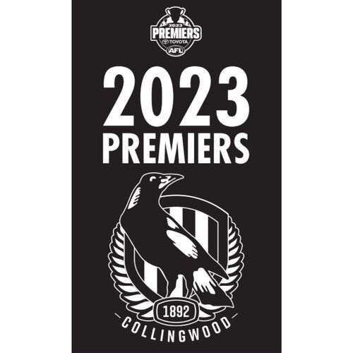 Collingwood Magpies AFL Premiers 2023 Supporters Cape Wall Flag 90 x 150cm!