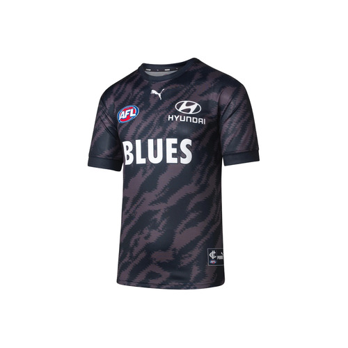 Carlton Blues Puma AFL Warm Up T Shirt Sizes Kids 8-16! T2