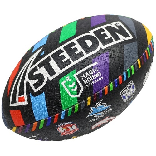 Official 2024 Magic Round NRL Steeden Rugby League Football Size 11 Inch!