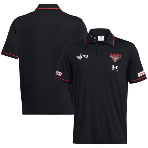 Essendon Bombers AFL 2024 Under Armour Players Media Polo Tall Sizes L-2XL!