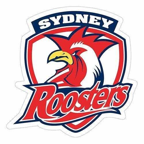 Official NRL Sydney Roosters Large Team Logo Die Cut Decal Sticker