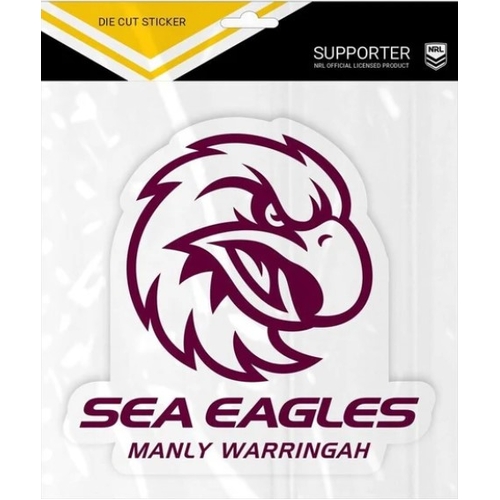 Official NRL Manly Sea Eagles Large Team Logo Die Cut Decal Sticker