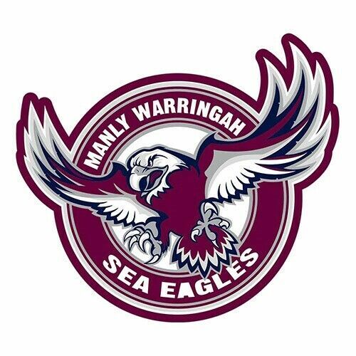 Official NRL Manly Sea Eagles Large Team Logo Die Cut Decal Sticker