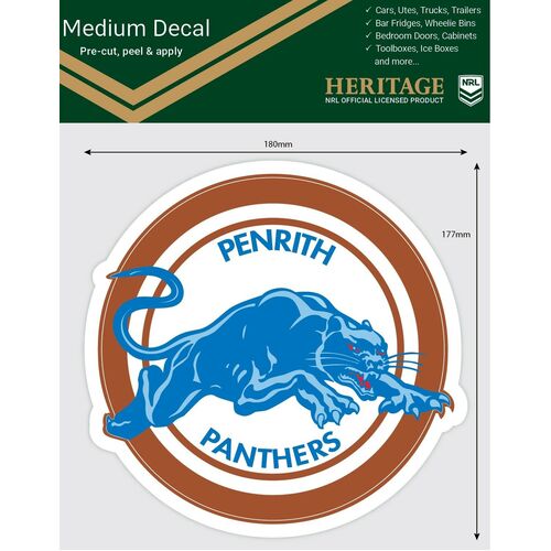 Penrith Panthers Heritage 1980 NRL iTag UV Car Medium Decal Sticker