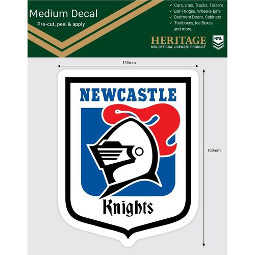 Newcastle Knights Heritage NRL iTag UV Car Medium Decal Sticker