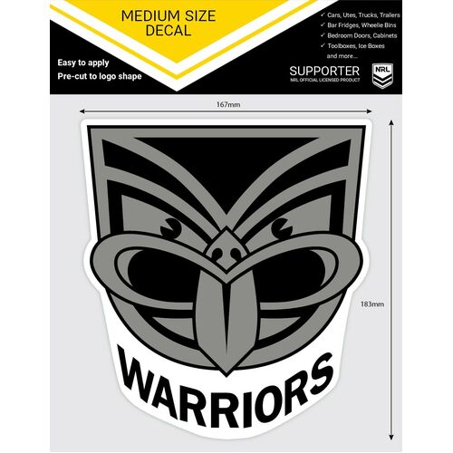 New Zealand Warriors Official NRL iTag UV Car Medium Decal Sticker