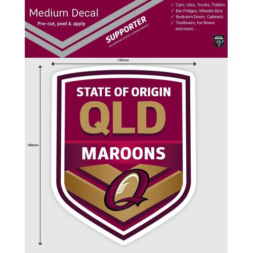 Queensland Maroons State of Origin NRL iTag UV Car Medium Decal Sticker