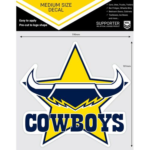 North Queensland Cowboys Official NRL iTag UV Car Medium Decal Sticker