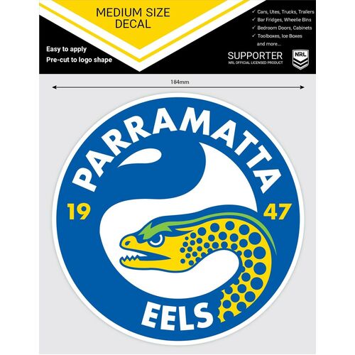 Parramatta Eels Official NRL iTag UV Car Medium Decal Sticker