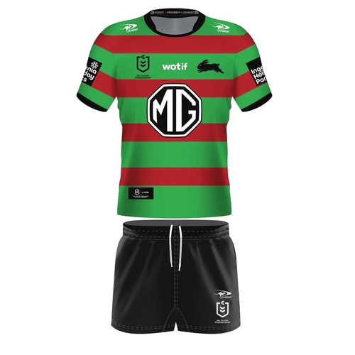 South Sydney Rabbitohs NRL 2024 Home Jersey Toddlers Set Sizes 0-4!