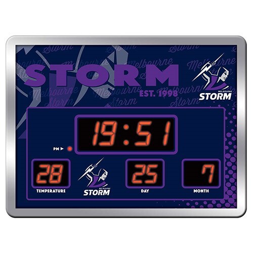 Melbourne Storm NRL LED Scoreboard Alarm Clock!