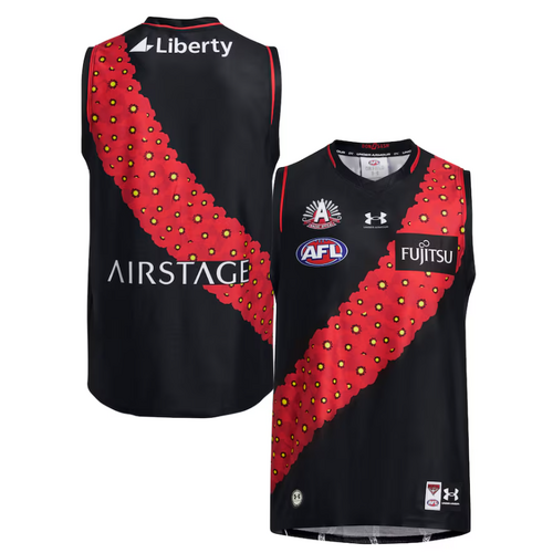 Essendon Bombers AFL 2024 Under Armour ANZAC Guernsey Sizes S-5XL!