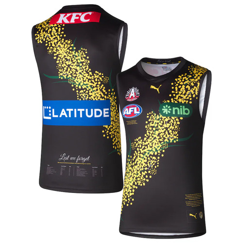 Richmond Tigers 2024 AFL Puma Anzac Guernsey Sizes S-5XL!