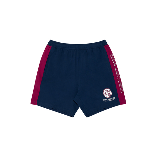 Manly Sea Eagles NRL 2024 Performance Sport Shorts Size S-3XL!