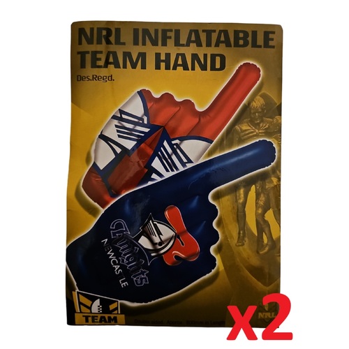 Newcastle Knights NRL Inflatable Hand Finger Sign X 2