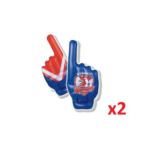 Sydney Roosters NRL Inflatable Hand Finger Sign X 2