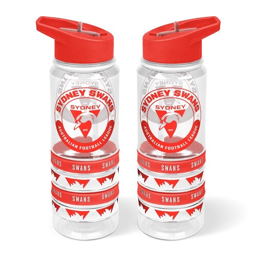 Sydney Swans AFL Tritan Water Bottle with Wristbands!!