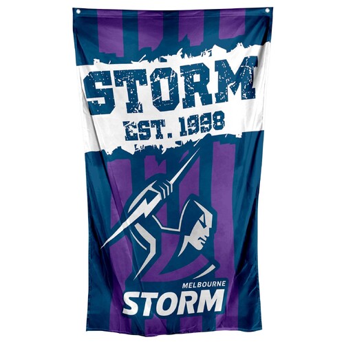 Melbourne Storm NRL Cape Wall Flag 90 by 150cm (NO STICK/POLE) 