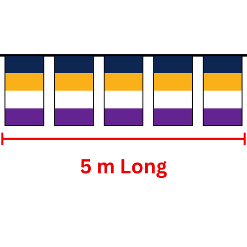 Melbourne Storm NRL Birthday Party Bunting Flags 5 metre