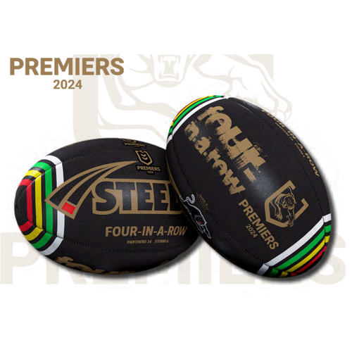 Penrith Panthers NRL 2024 Steeden Premiers Ball Football Size 5! 