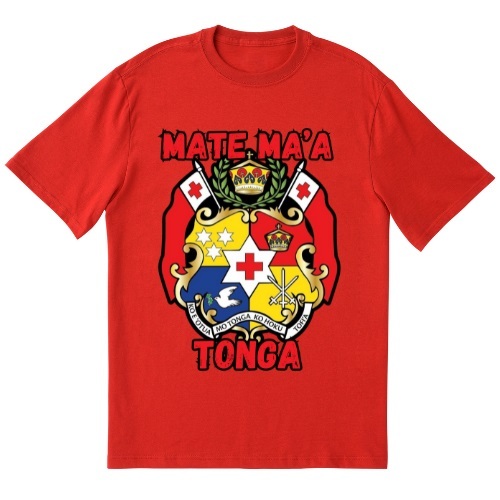 Tonga Rugby League Mate Maá Tonga Crest Adults Shirt Sizes S-5XL!