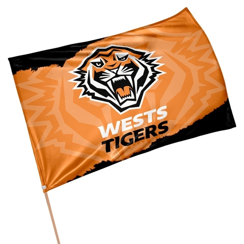 Official NRL West Tigers Game Day Flag 60 x 90 cm (NO STICK/FLAG POLE)