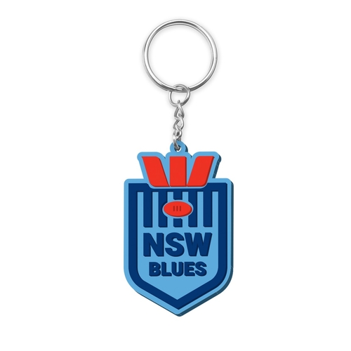 New South Wales NSW Blues Origin Rubber Keyring Keychain
