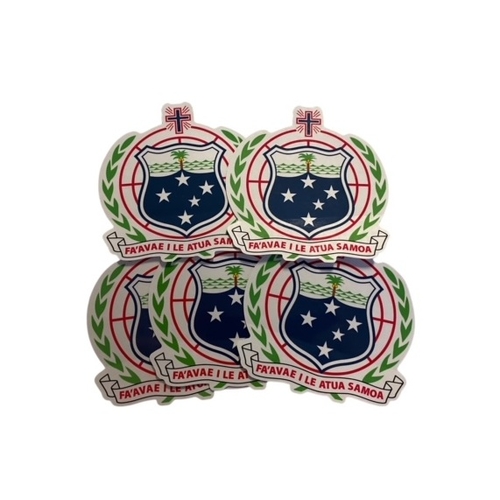Toa Samoa Rugby League Crest UV Sticker Decal (8cm) 5 Pack!