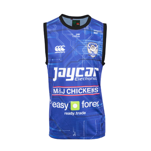 CB Bulldogs NRL CCC Players 2015 80yr Training Singlet Sizes Small! RETRO