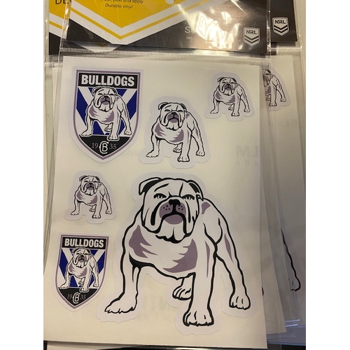 Official NRL Canterbury Bulldogs iTag UV Car Bumper Decal Sticker Sheet (5 Pack)