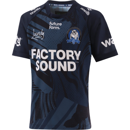 Canterbury Bulldogs NRL 2025 O'Neills Navy Training Shirt Kids Sizes 6-14!
