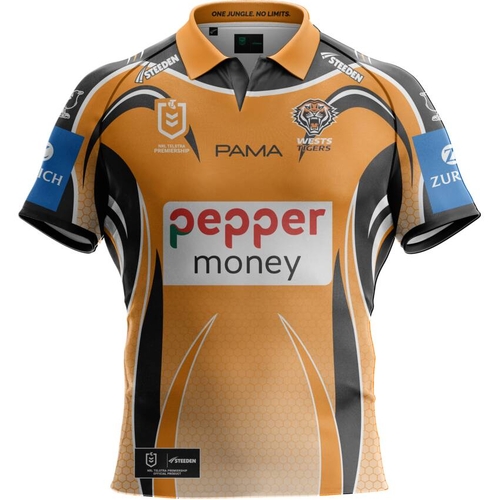 Wests Tigers NRL 2025 Steeden Heritage Jersey Sizes S-7XL!