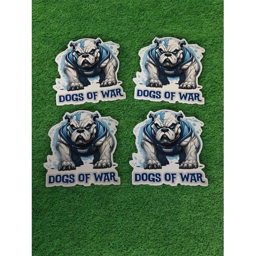 Bulldogs Dogs Of War Logo UV Car Mini Decal Sticker (4 Pack)