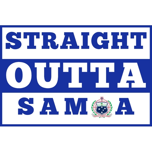 Samoa Rugby League Flag Straight Outta Samoa Royal Crest Flag 60cm x 90cm!