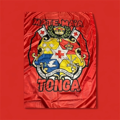 Tonga National Flag Mate Ma'a Rugby League MMT Banner Flag 100cm x 140cm!