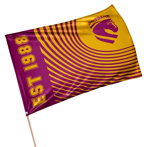 Official NRL Brisbane Broncos Game Day Flag 60 x 90 cm (NO STICK/FLAG POLE)