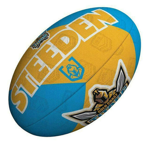 Gold Coast Titans NRL Steeden Rugby League Football Size 5! 