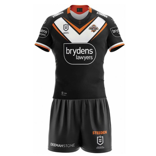 Wests Tigers NRL Steeden Home Jersey Toddlers Set Sizes 0-3! T1