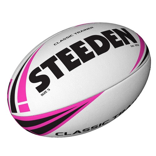 Steeden Pink Trainer Rugby League Football Size 5!
