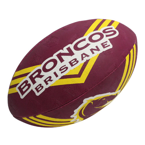Brisbane Broncos NRL Steeden Rugby League Football Size 11 Inches!